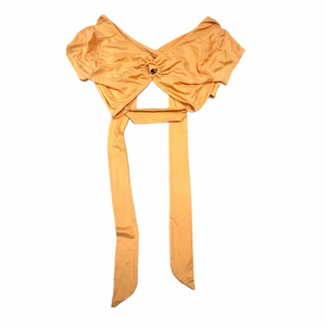 No Comment Women’s Orange Adjustable Crop Top